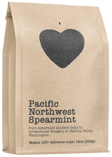 Pacific Northwest Spearmint, 100+ Servings, Eco-Conscious Zip Pouch, Caffeine Free, Pure Loose Leaf Tea Grown in America, 14.0 Ounce (Large)
