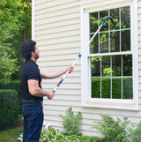 Unger Professional Connect and Clean 18” Grip Swivel Window, Glass Squeegee, and 8’ Pole, 180-Degree Pivoting Handle with Lock, Cleaning Supplies