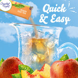 Crystal Light Drink Mix, 72 Pitcher Packets, for Flavorful Hydration and Shareable Refreshment, Artificially Flavored Peach Iced Tea, Made with Black