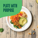 100% Compostable Disposable Paper Plates [125-Pack] - (PFAS-Free) - [10 Inch] Heavy Duty, Eco-Friendly, Biodegradable Bagasse Dinner Plates - Natural