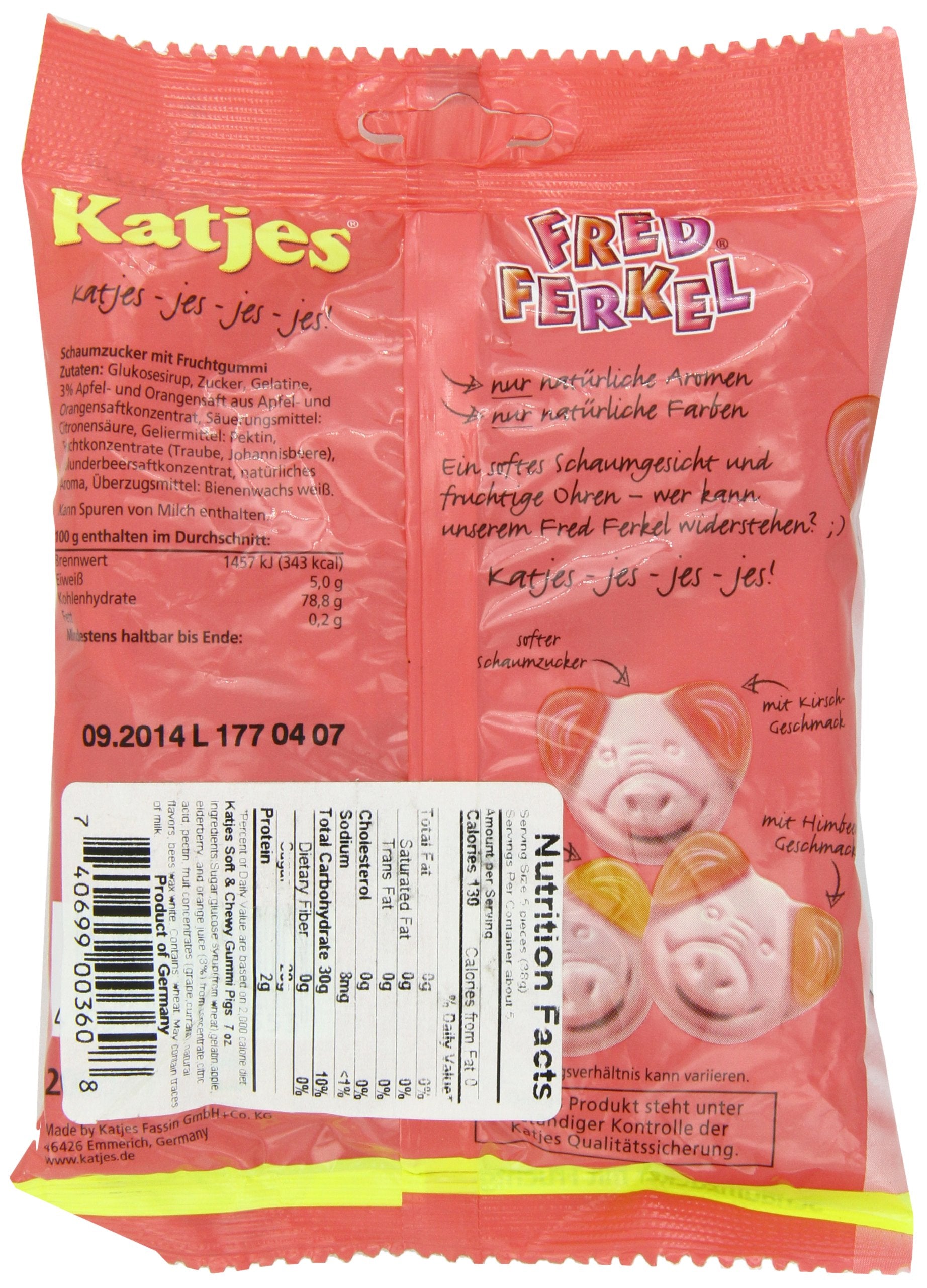 Katjes Candy, Fred Ferkel, 7 Ounce Bag
