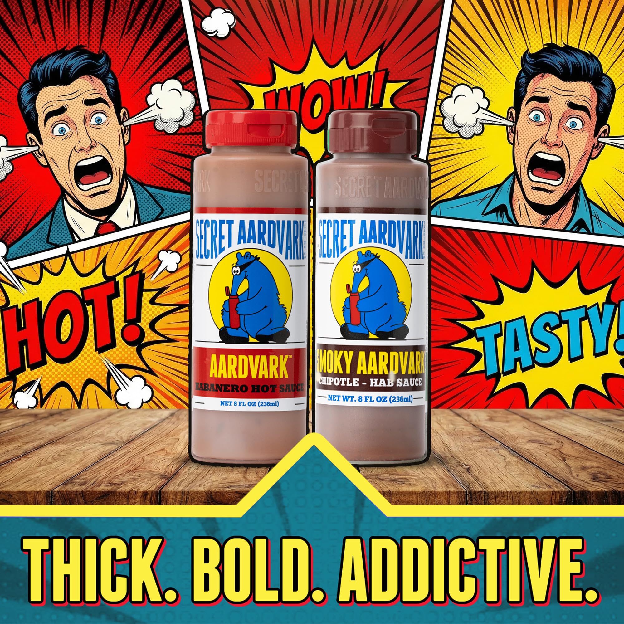 Secret Aardvark Habanero and Chipotle Hot Sauce, 2-Pack Bundle 8 fl oz