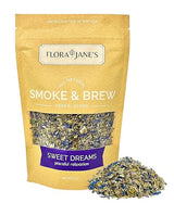 Herbal Blend for Smoke and Tea - Smoke & Brew Sweet Dreams for Relaxation and Sleep - Lavender and Chamomile - Organic and Wildcrafted Herbs - 1oz
