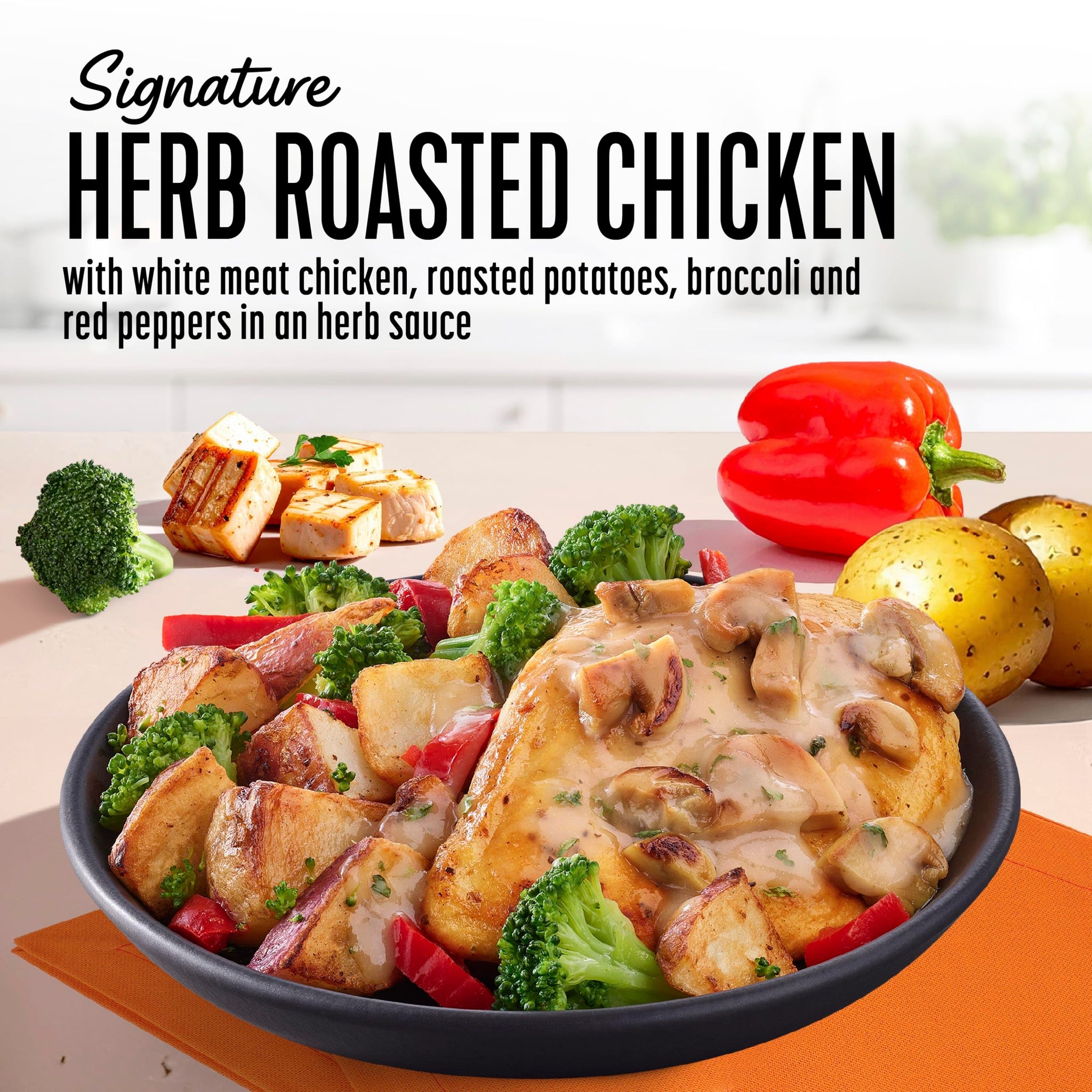 Lean Cuisine Signature Herb Roasted Chicken, Frozen Lunch, Frozen Single Meals 8 oz