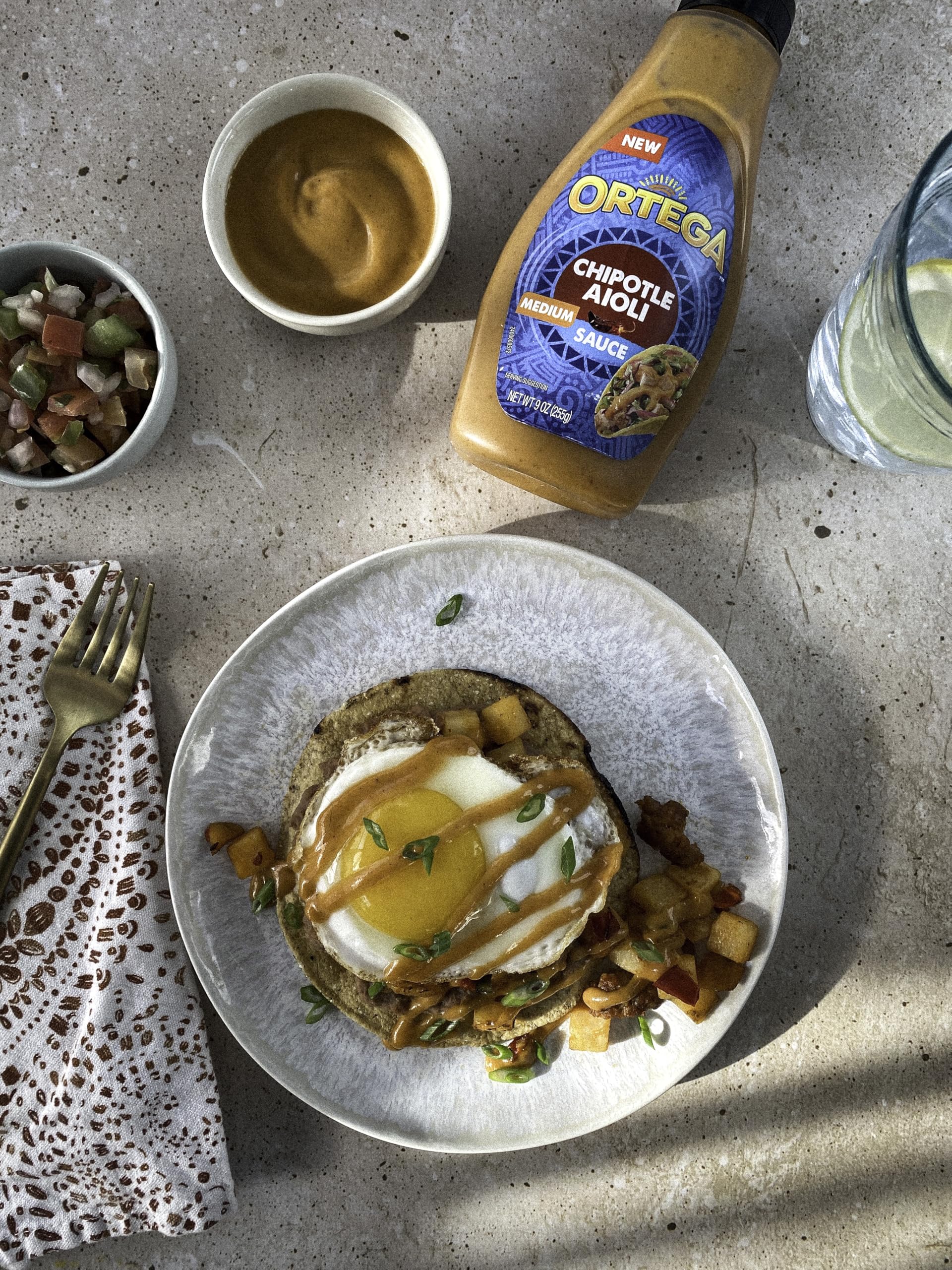 Ortega Creamy Taco Sauce, Chipotle Aioli, 9 Ounce