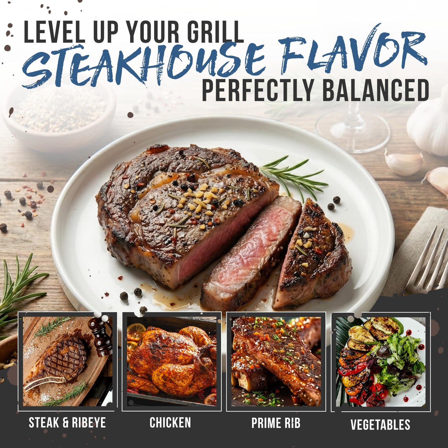 Lane's BBQ Shake and Steak Rub, 8 oz, All Natural Steak Seasoning for Grilling, Meat Seasoning for Ribeye, Chicken, Pork, Burgers, Prime Rib Rub