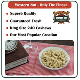Western Nut Heritage Gift Box, Gift Wrapped Roasted & Salted Whole Cashews, 1 lb