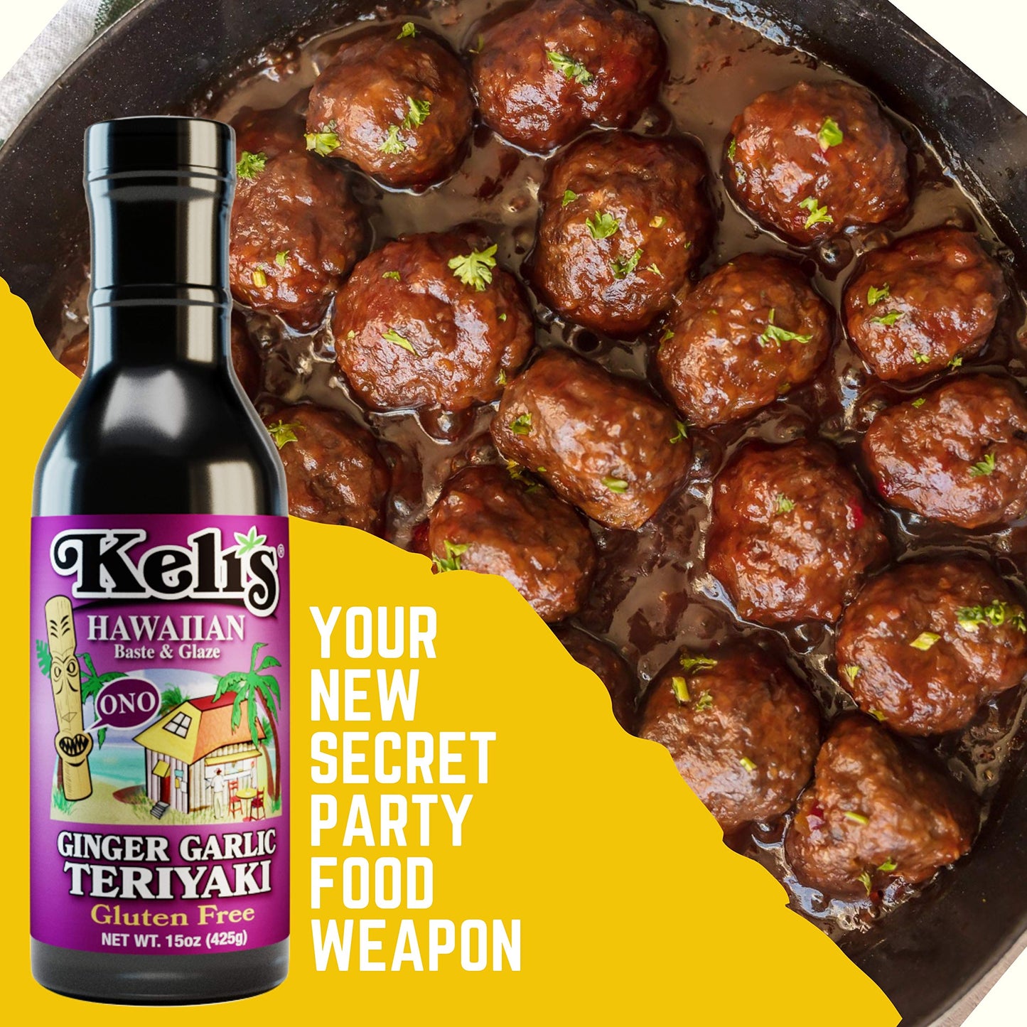 Keli's Ginger-Garlic Teriyaki Sauce. Low Sodium, Vegan & Gluten Free Kid Friendly Sauce. Flavorful Hawaiian Teriyaki Glaze and BBQ Sauce- Made