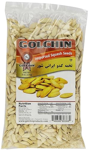 Golchin Squash Seed Roasted Salted, 6-Ounce