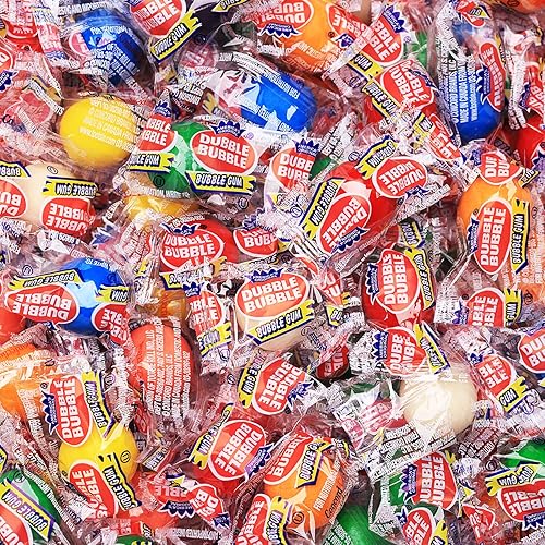Gumballs for Kids - Dubble Bubble Assorted Gum balls Bulk 9.4 LB (850 pcs) - Individually Wrapped Gum balls - Chewing Bubble Gum - Assorted Gum Balls