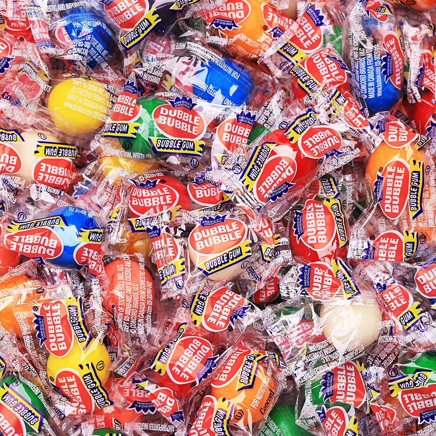 Gumballs for Kids - Dubble Bubble Assorted Gum balls Bulk 9.4 LB (850 pcs) - Individually Wrapped Gum balls - Chewing Bubble Gum - Assorted Gum Balls