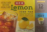 HEB Lemon Iced Tea 12 single cup (servings)