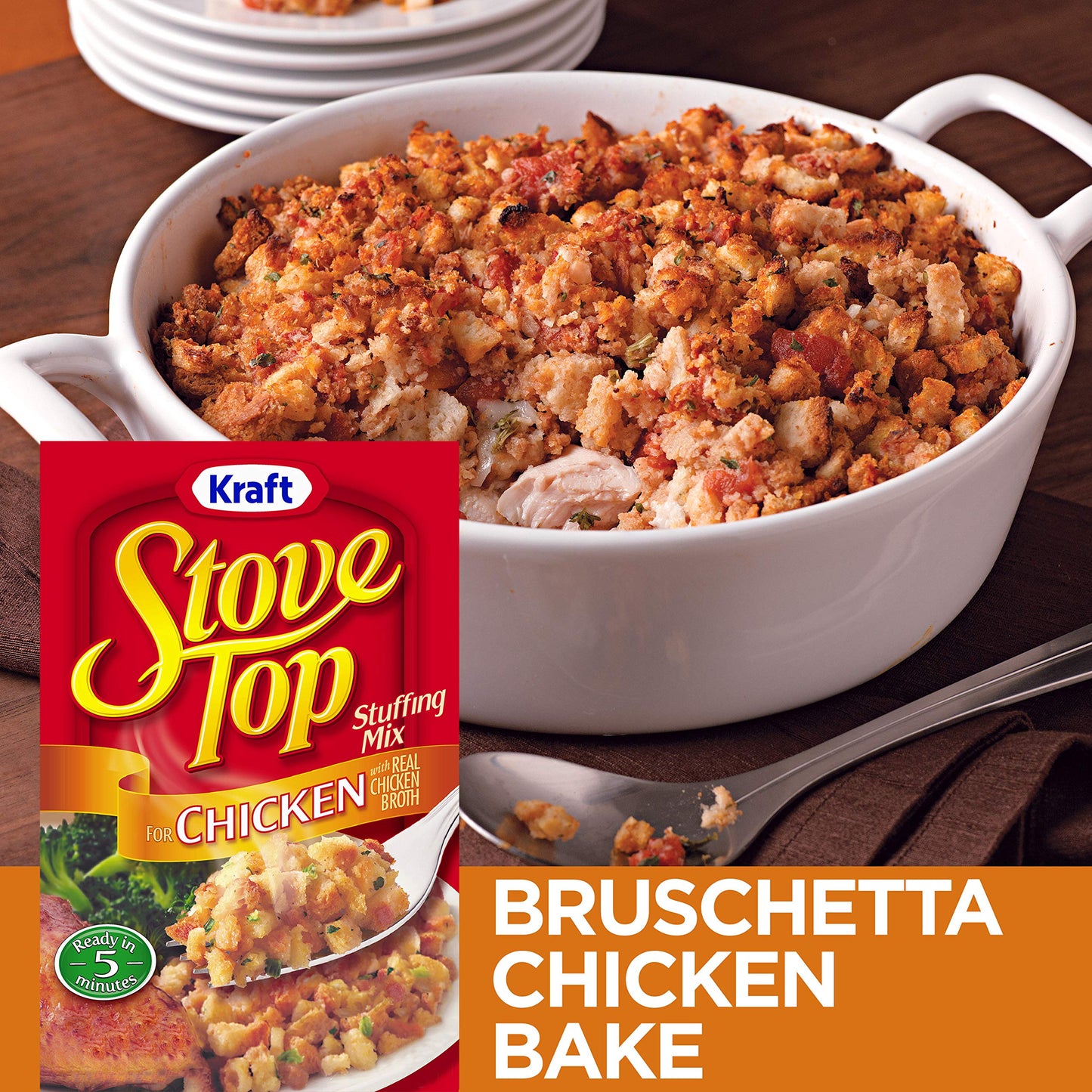 Stove Top Chicken Stuffing Mix, Instant Side Dish for Chicken and Holiday Meals, Savory Seasoned Bread Stuffing, Ready in 5 Minutes, 6 Ounce Boxes