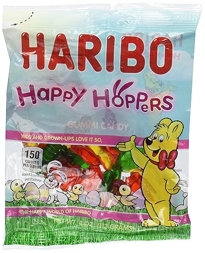 Haribo Happy Hoppers Gummy Candy 4oz (6-pack)