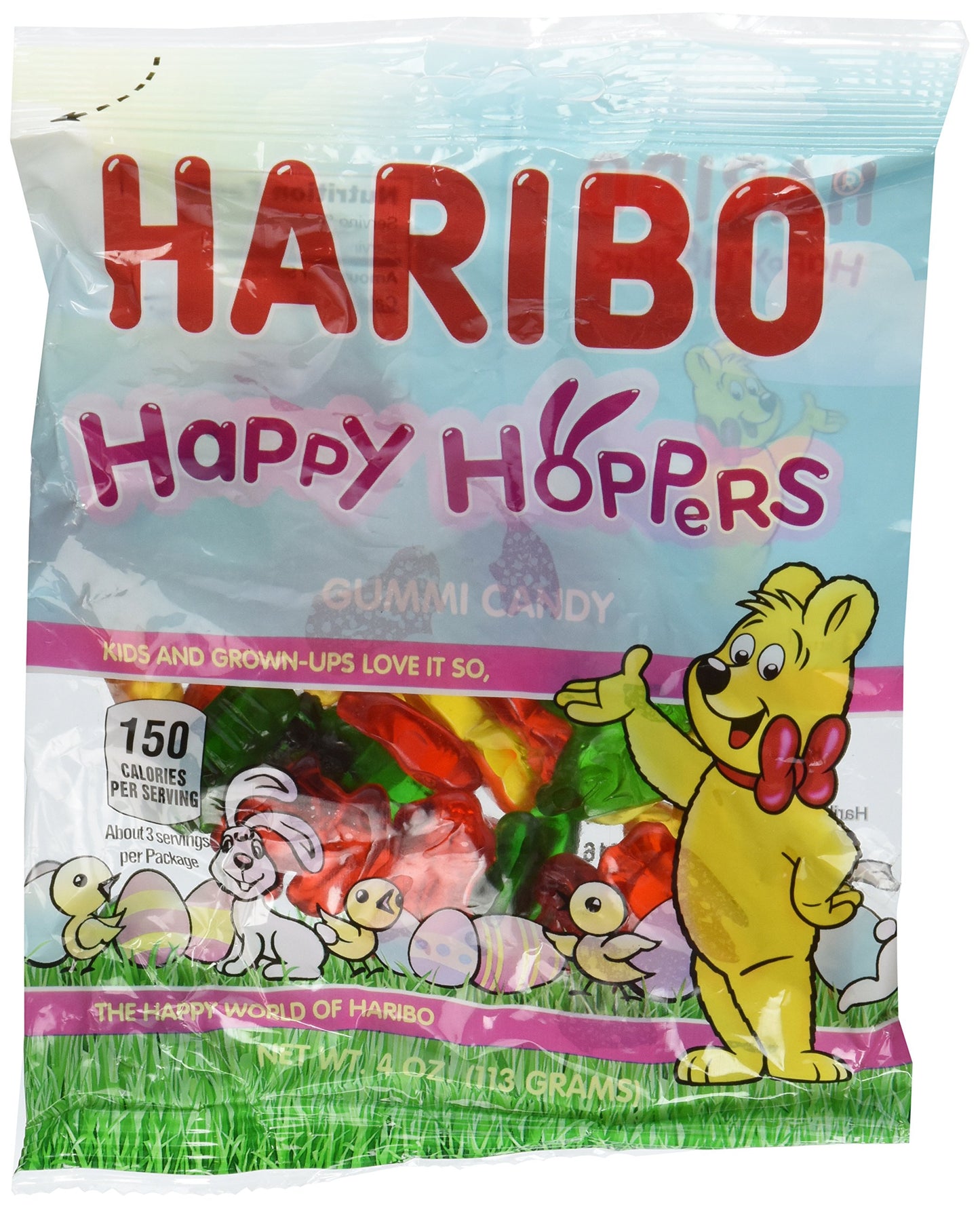 Haribo Happy Hoppers Gummy Candy 4oz (6-pack)