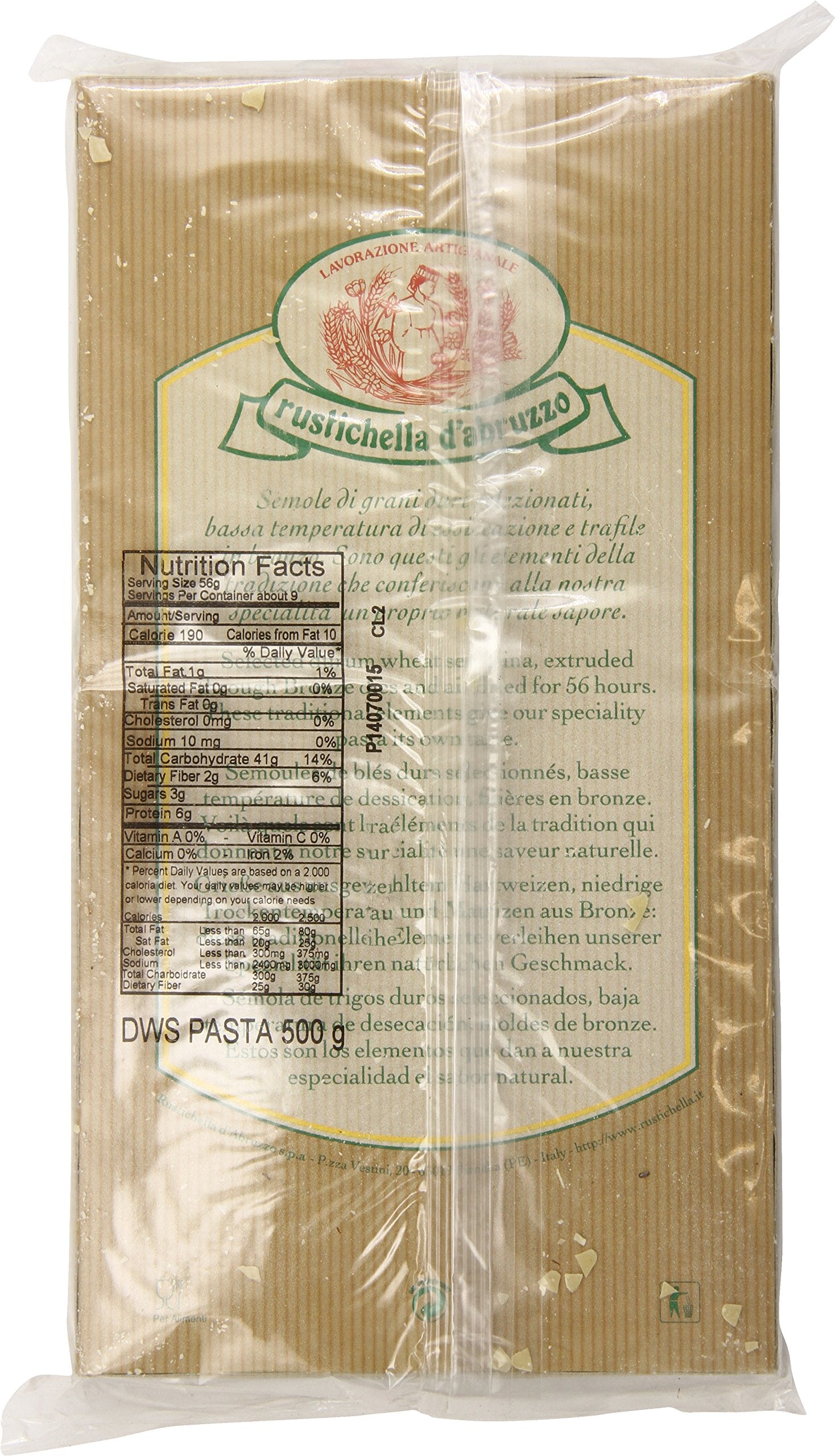 Rustichella D' Abruzzo Farfalloni Durum Wheat Pasta in Tray, 1.1 Pound