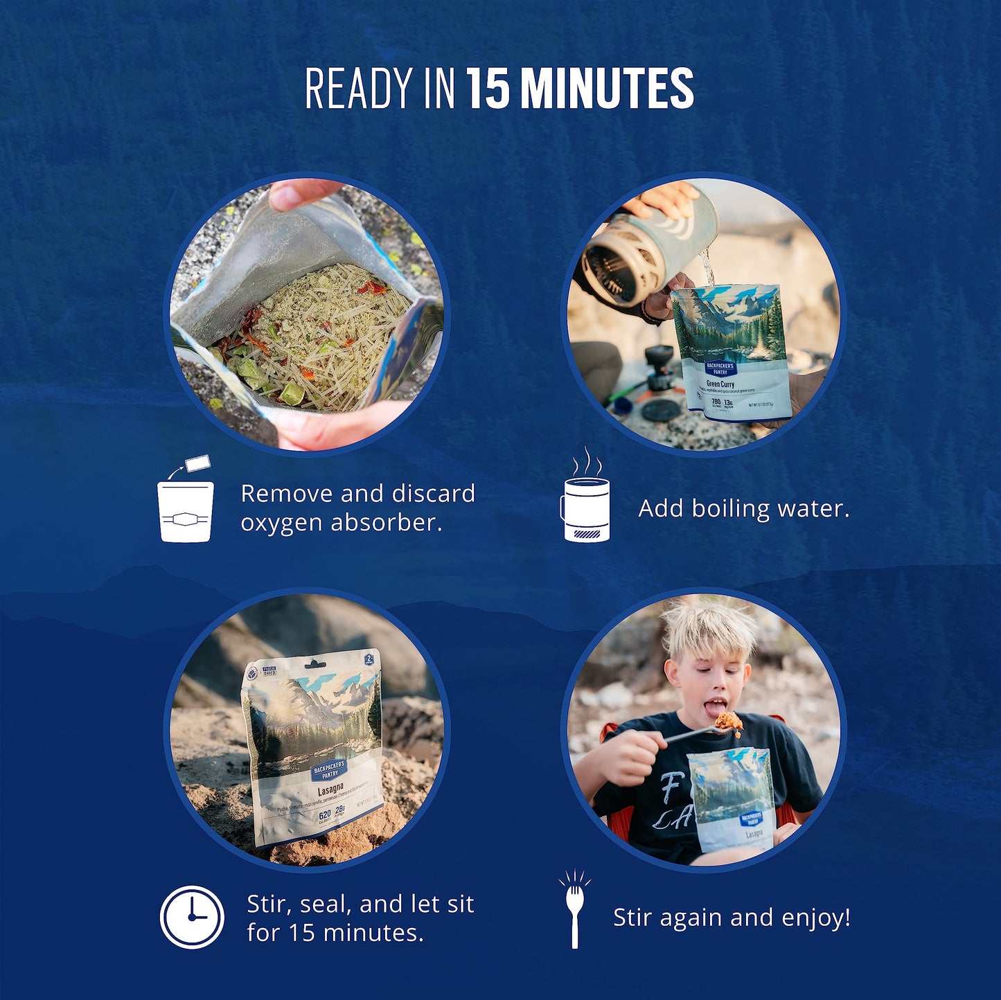 Backpacker's Pantry Granola with Blueberries Almonds & Milk - Freeze Dried Backpacking & Camping Food - Emergency Food - 16 Grams of Protein
