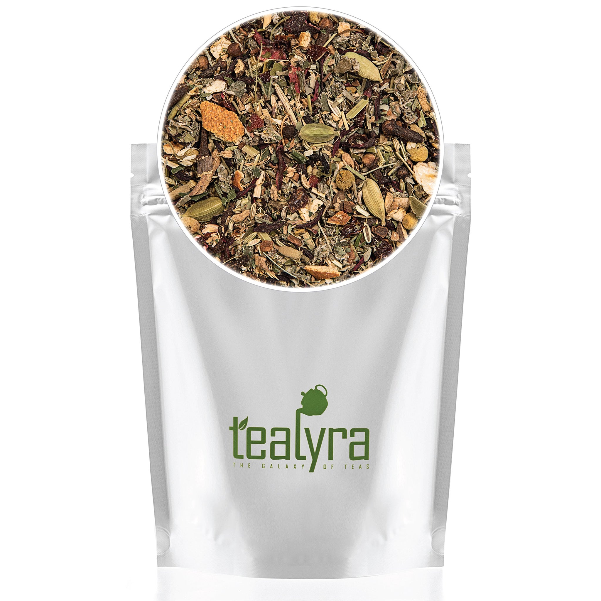 Tealyra - Calm Down - Nirvana - Chamomile Ginger Hibiscus - Wellness and Relaxing Herbal Loose Leaf Tea - Detox Tea - Caffeine-Free - All Natural