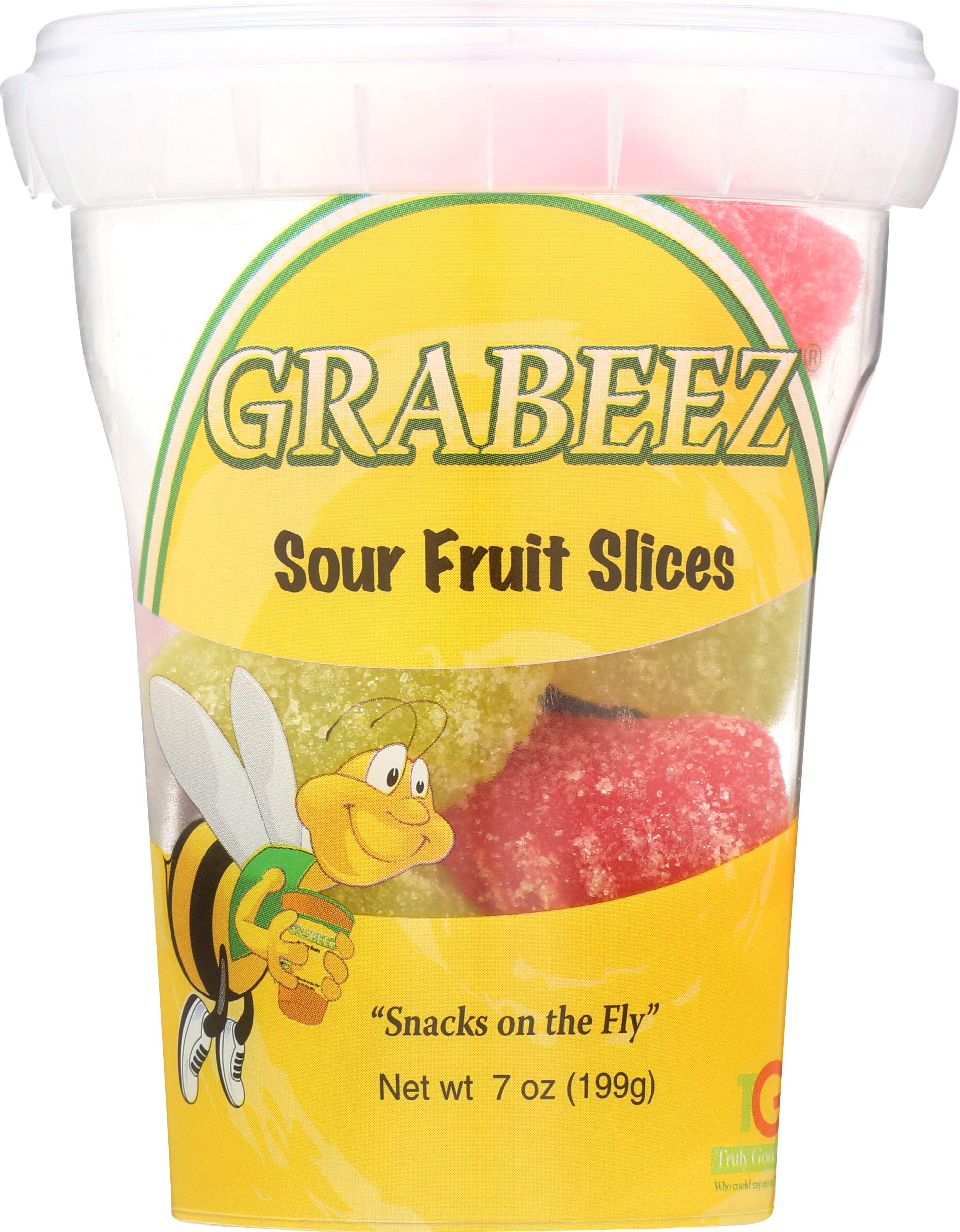 Grabeez Snack Cups Sour Fruit Slices, 7 oz