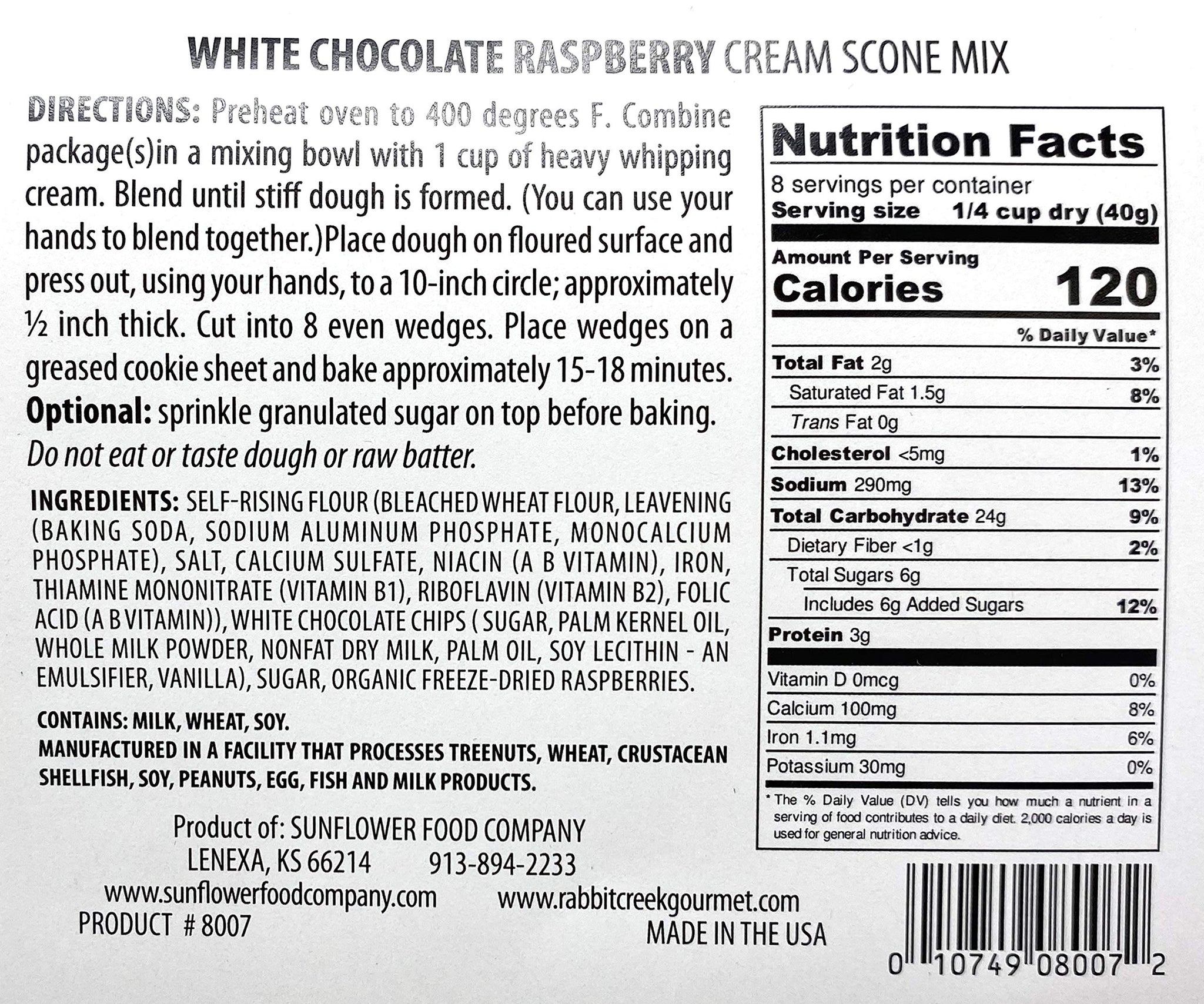 Rabbit Creek Scone Mix Variety Pack of 2 - Blueberry and White Chocolate Raspberry Cream Scone Mix