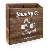 Magnetic Lint Bin for Laundry Room - Mountable, Wooden Lint Box/Holder/Trash Can or Organization and Storage Bin for Washer and Dryer Supplies