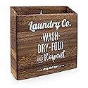 Magnetic Lint Bin for Laundry Room - Mountable, Wooden Lint Box/Holder/Trash Can or Organization and Storage Bin for Washer and Dryer Supplies