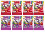 Skittles Candy Gummy Candy Original and Wild Berry 5.8oz Bag Bundle - Includes 8 Bags - 46.4 Total Oz