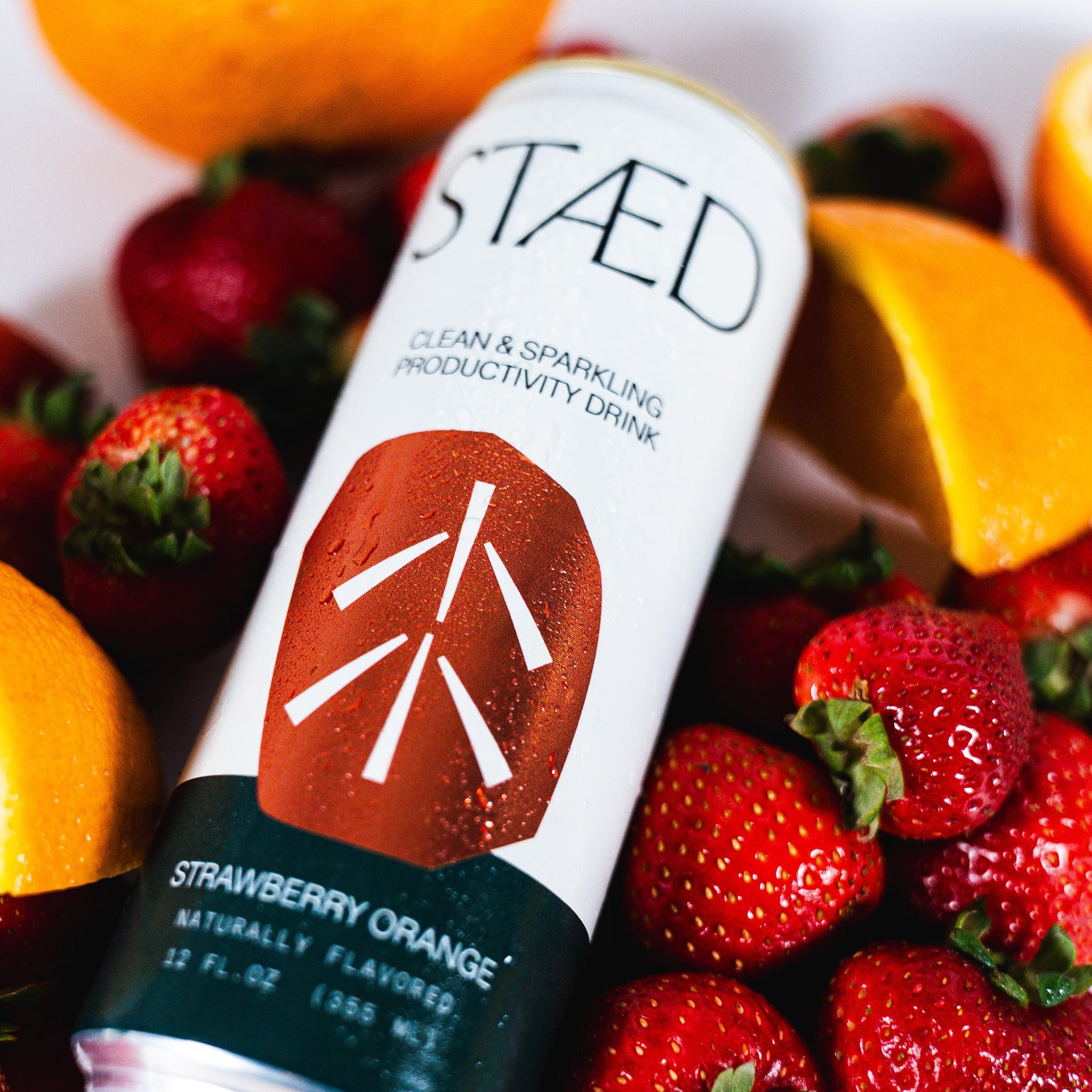 STAED Organic Energy Drinks, Clean Natural Productivity Drink with Cognizin® Citicoline & L-Theanine, Sparkling Functional Beverage, Clean Caffeine