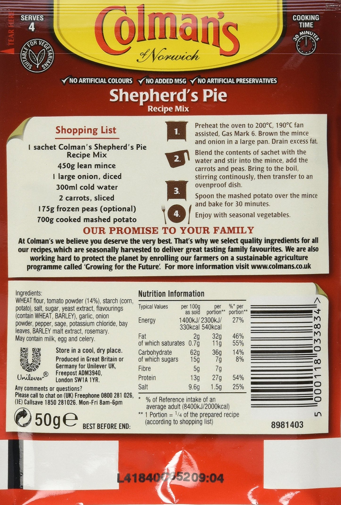 Shepards Pie Mix 1.75 Ounces (Case of 18)
