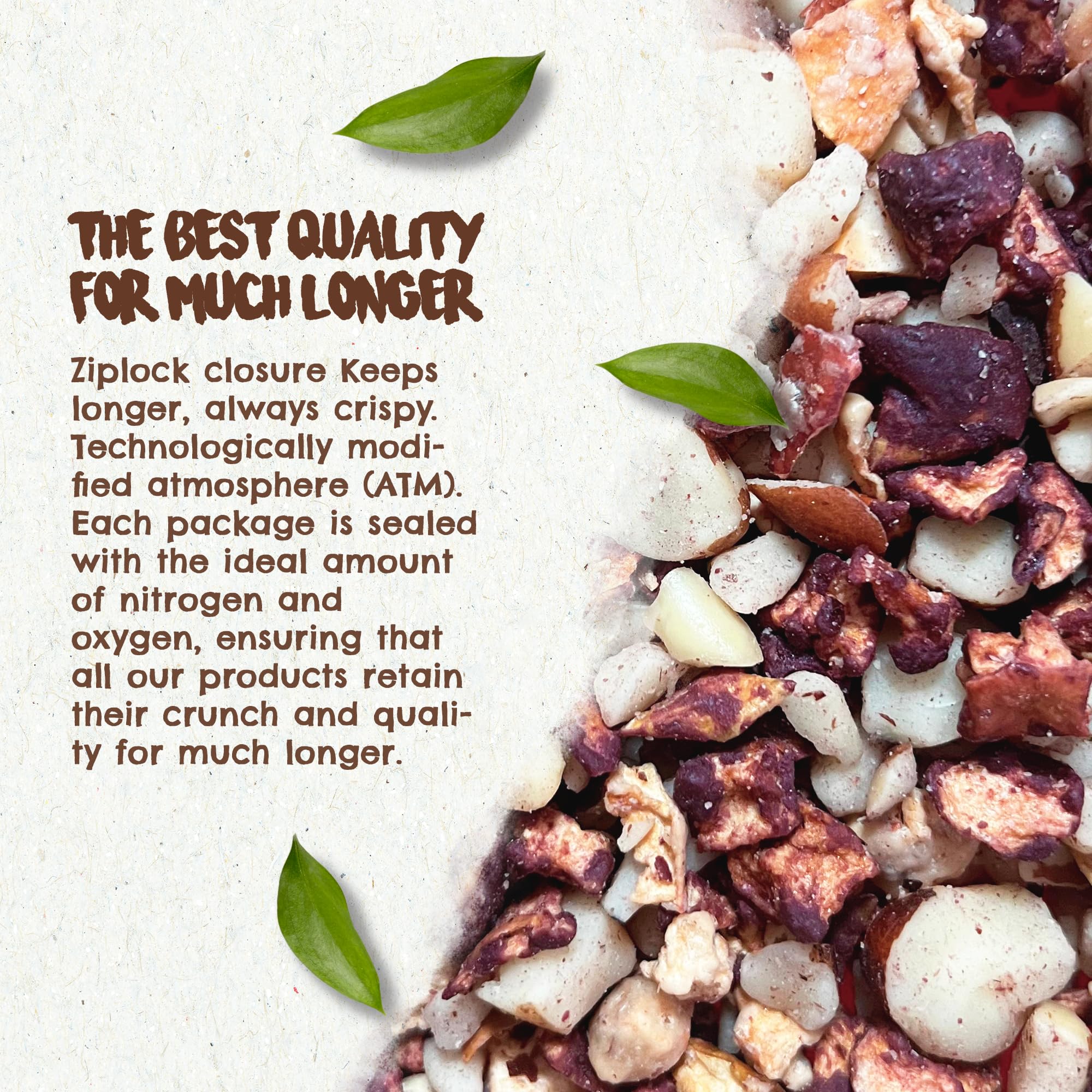 FOREST UP Snack Açaí Trail Mix 7 oz - The True Organic Brazil Nuts Roasted + Açaí Fruit Nibs + Cupuaçu Fruit Nibs - Nutrient-Rich and Practical Combo