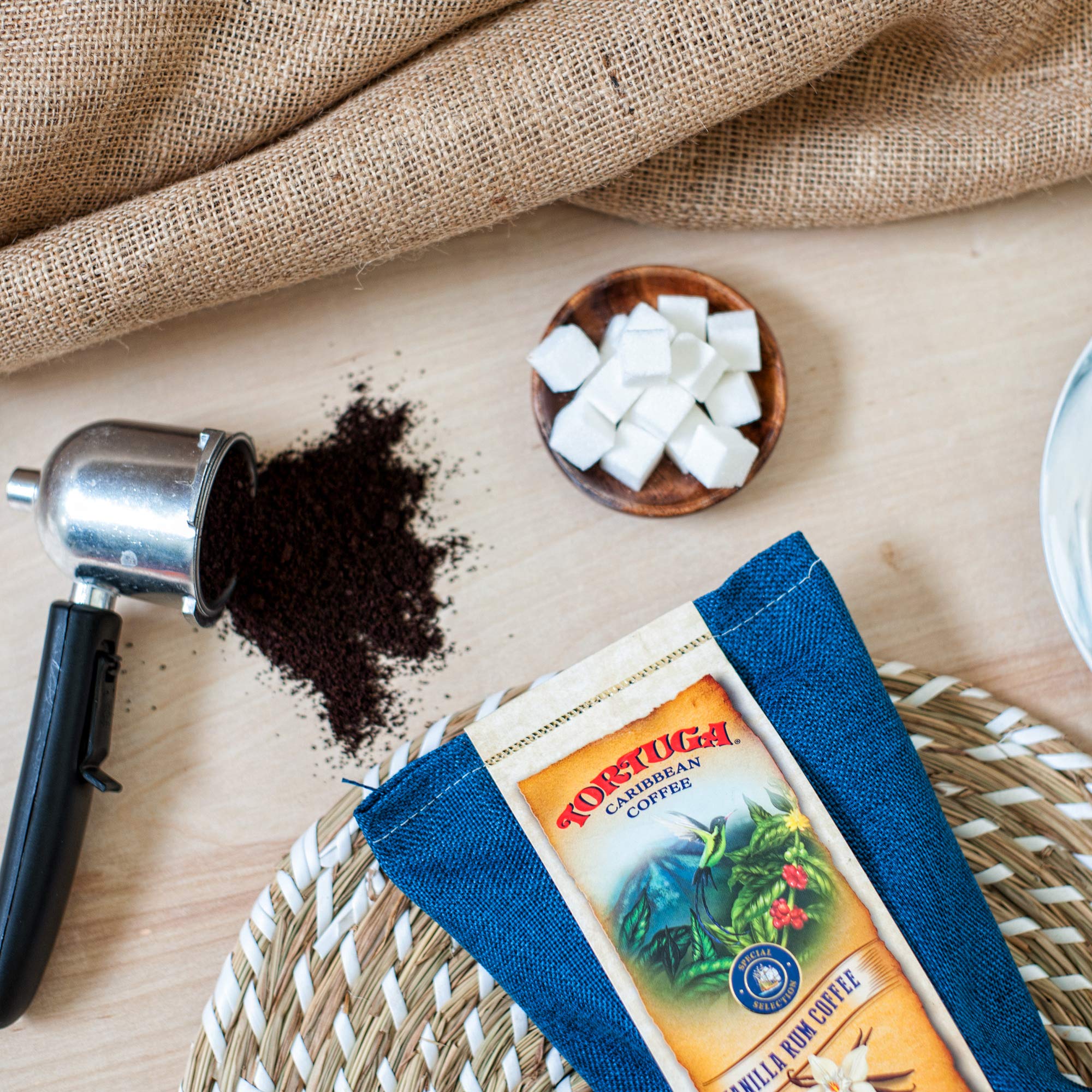 TORTUGA Caribbean Port Royal Jamaican Blue Mountain Flavored Coffee- Roasted and Ground Coffee 10oz - The Perfect Premium Gourmet Gift for Gift