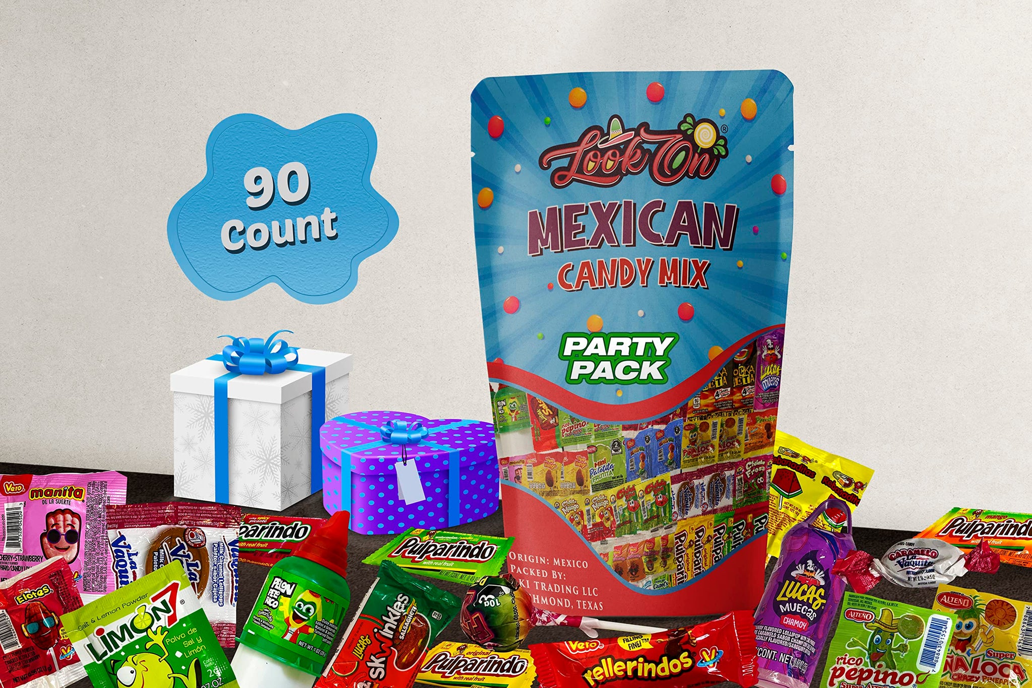 Mexican Candy Assortment Snacks Pack - Variety of Spicy, Sweet, and Sour Candies, Includes Lucas Candy, Pelon Pelo Rico, Pulparindo, Rellerindo, by