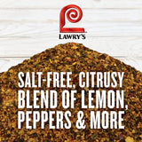 Lawry's Salt Free Lemon & Pepper Seasoning, 19 oz - One 19 Ounce Container of Lemon Pepper Seasoning with a Citrus Flavor, Best as Salt Alternative