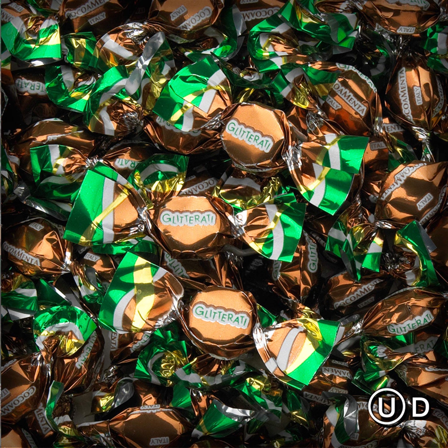 GLITTERATI Cocoamenta Original Italian Miniature Hard Candies, Distinctive Cocoa and Mint Blend Flavor, Individually Wrapped Gourmet Candy, 14 oz