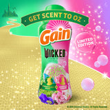 Gain In-Wash Laundry Scent Booster "Wicked: For Good" Limited Edition, Wonderfullest Woods & Beautifical Blossom, 12.2 oz, Fresh Extender + Odor