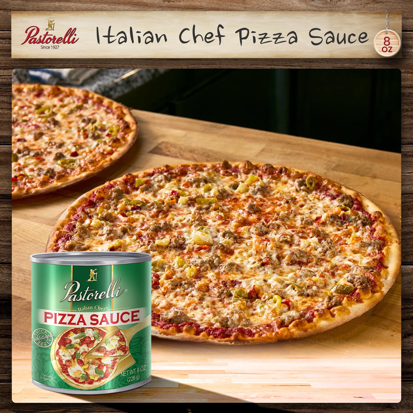 Pastorelli Pizza Sauce, Original Authentic Italian Pizza Sauce with Extra Virgin Olive Oil and Pecorino Romano Cheese Shredded, Since 1952 Family