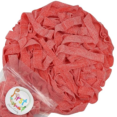 Variety Color Sour Gummy Belts (Strawberry, 1 LB)