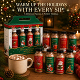 Hot Chocolate Gift Set - Box of 8 Instant Hot Chocolate Bottles 8 Flavours Multipack 320g