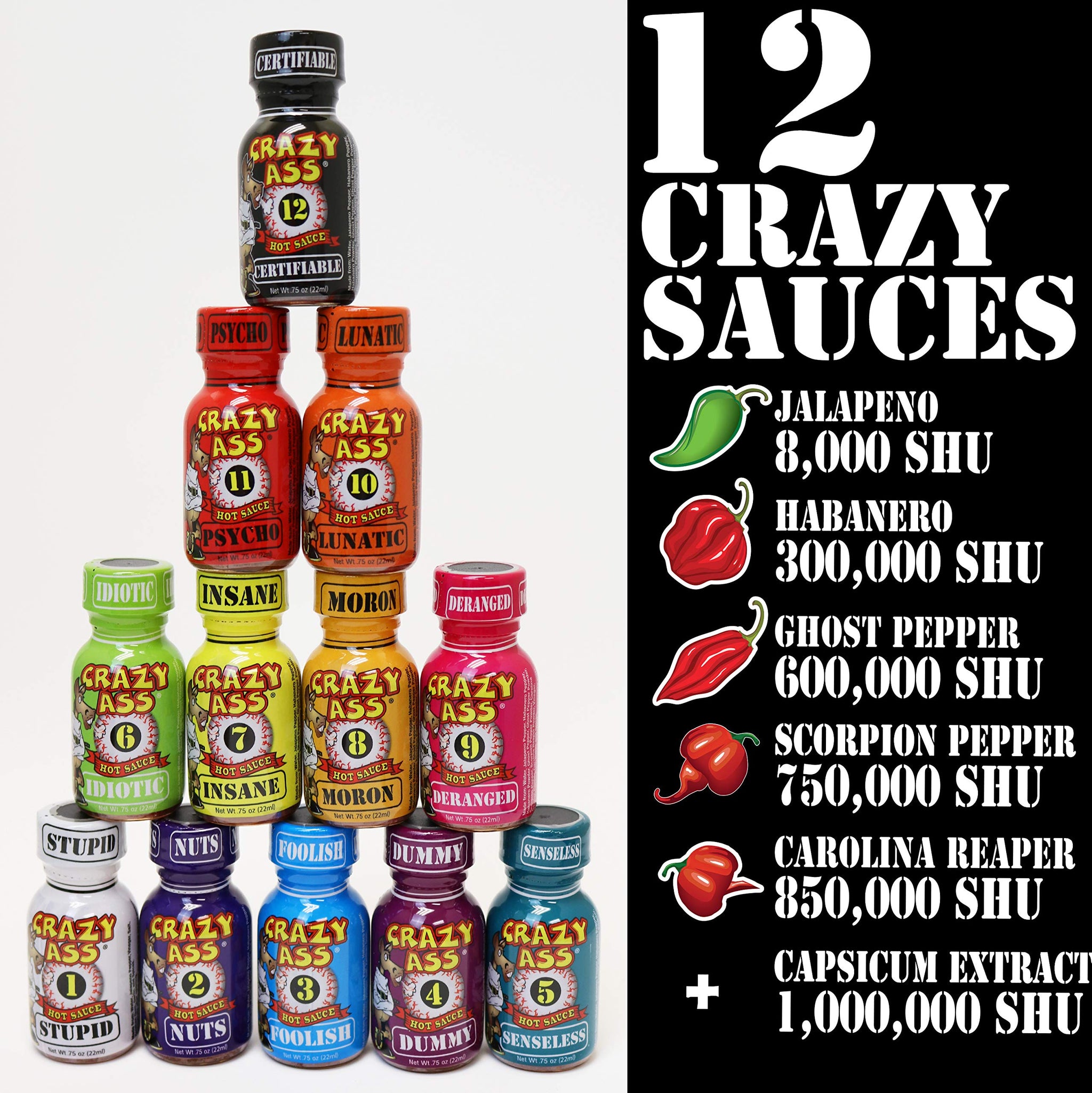 Crazy Hot Sauce Gift Set - Gourmet Challenge Dice Game - Prefect Premium Gourmet Gifts for Men.