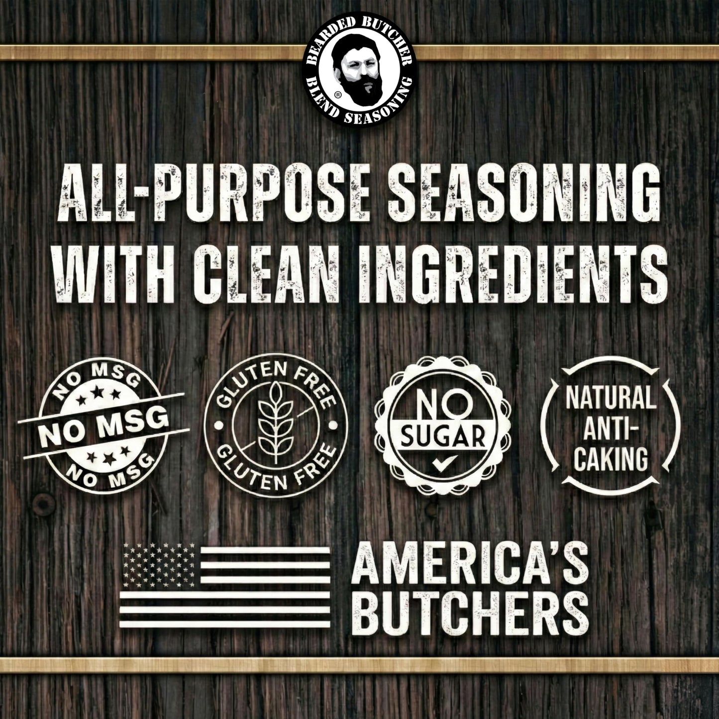 Bearded Butchers Blend Original Seasoning, 64 oz Bag (4 lbs) - All-Purpose Spice for Meats, Veggies, Soups, Sandwiches, Eggs, Fries - No MSG