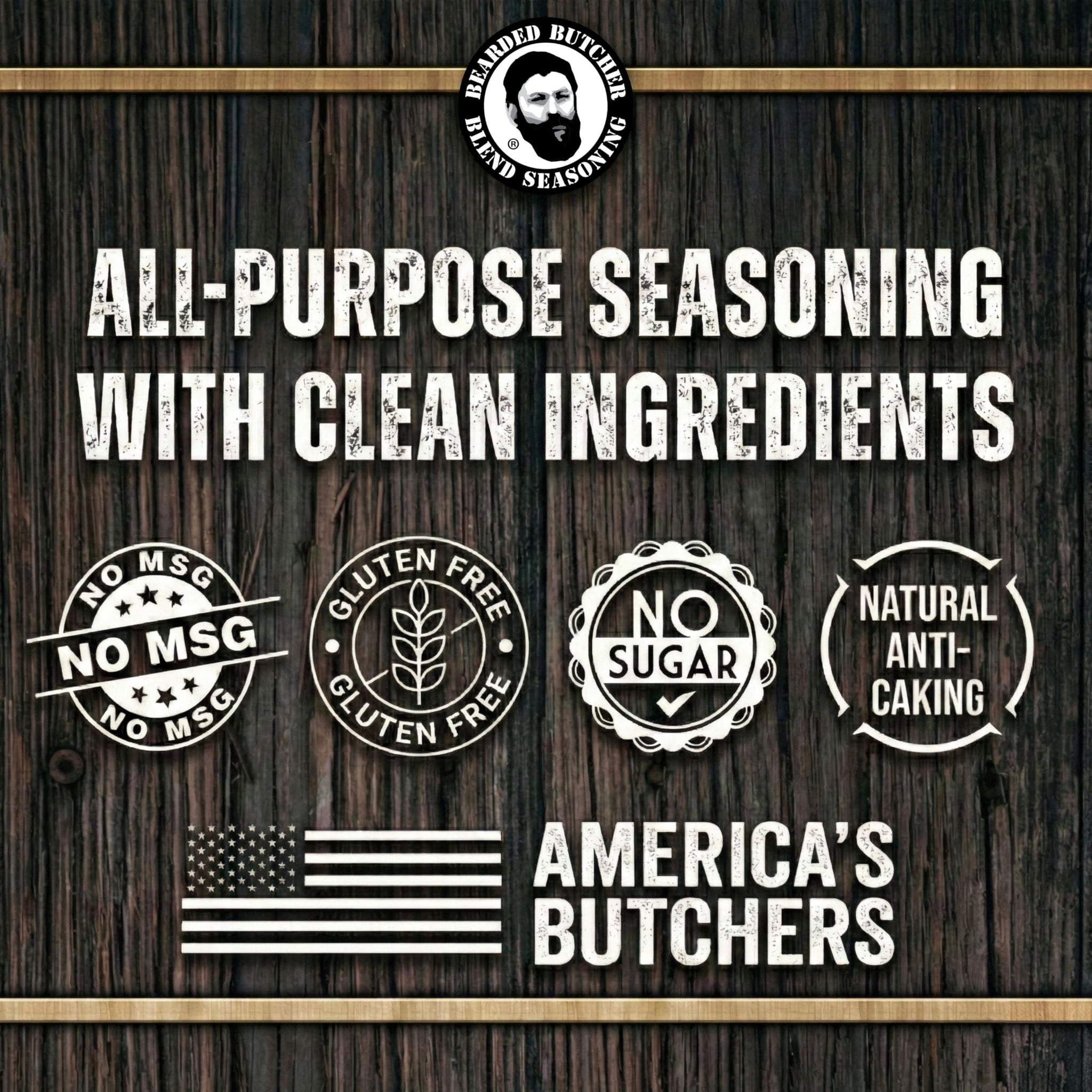 Bearded Butchers Blend Original Seasoning, 64 oz Bag (4 lbs) - All-Purpose Spice for Meats, Veggies, Soups, Sandwiches, Eggs, Fries - No MSG