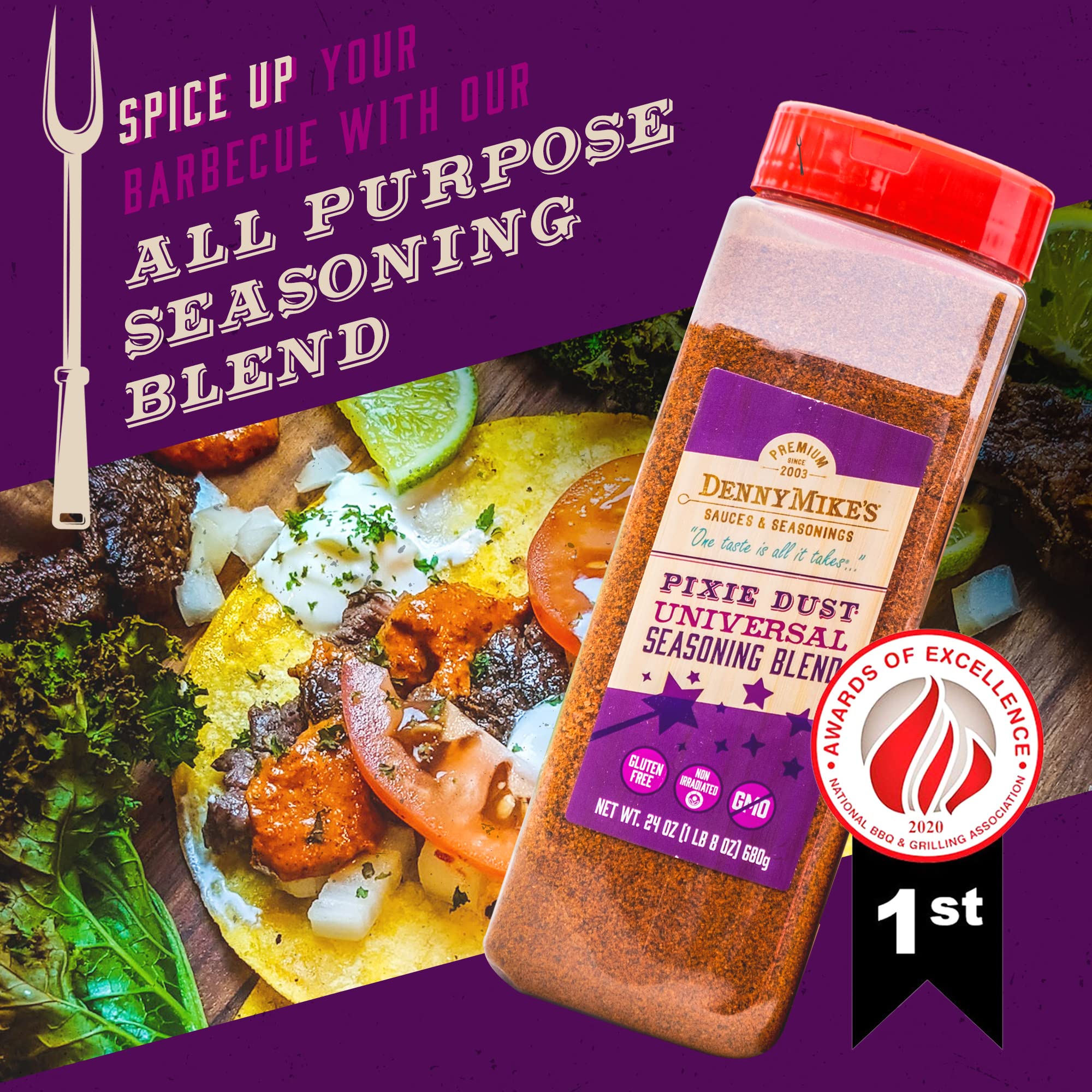 DennyMike’s Pixie Dust Universal Seasoning Blend, Premium All Purpose Seasoning, All Natural Complete Seasoning for Meat, Chicken, Beef, Seafood