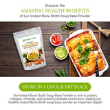 Instant Bone Broth Soup Powder - Rich Umami Flavor packed with Collagen, Keto and Paleo Friendly - 1 lb