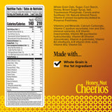 Honey Nut Cheerios, Heart Healthy Gluten Free Breakfast Cereal with Whole Grain Oats, Family Size, 18.8 oz