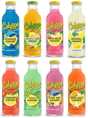 Calypso Lemonades Made with Real Fruit and Natural Flavors | 8 Flavor Variety,16 Fl Oz (Pack of 8)
