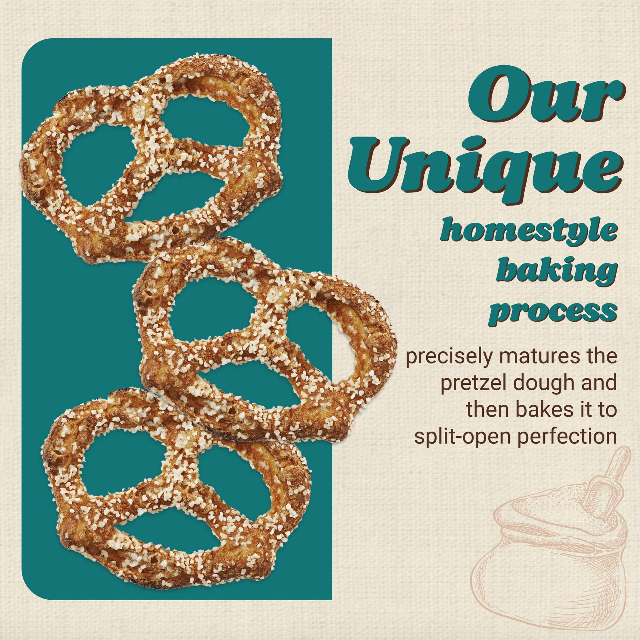 Unique Snacks Extra Salt Splits Pretzels, Original Split-Open Pretzels, Delicious Homestyle Baked Snack Bag, OU Kosher, and Non-GMO Food, No
