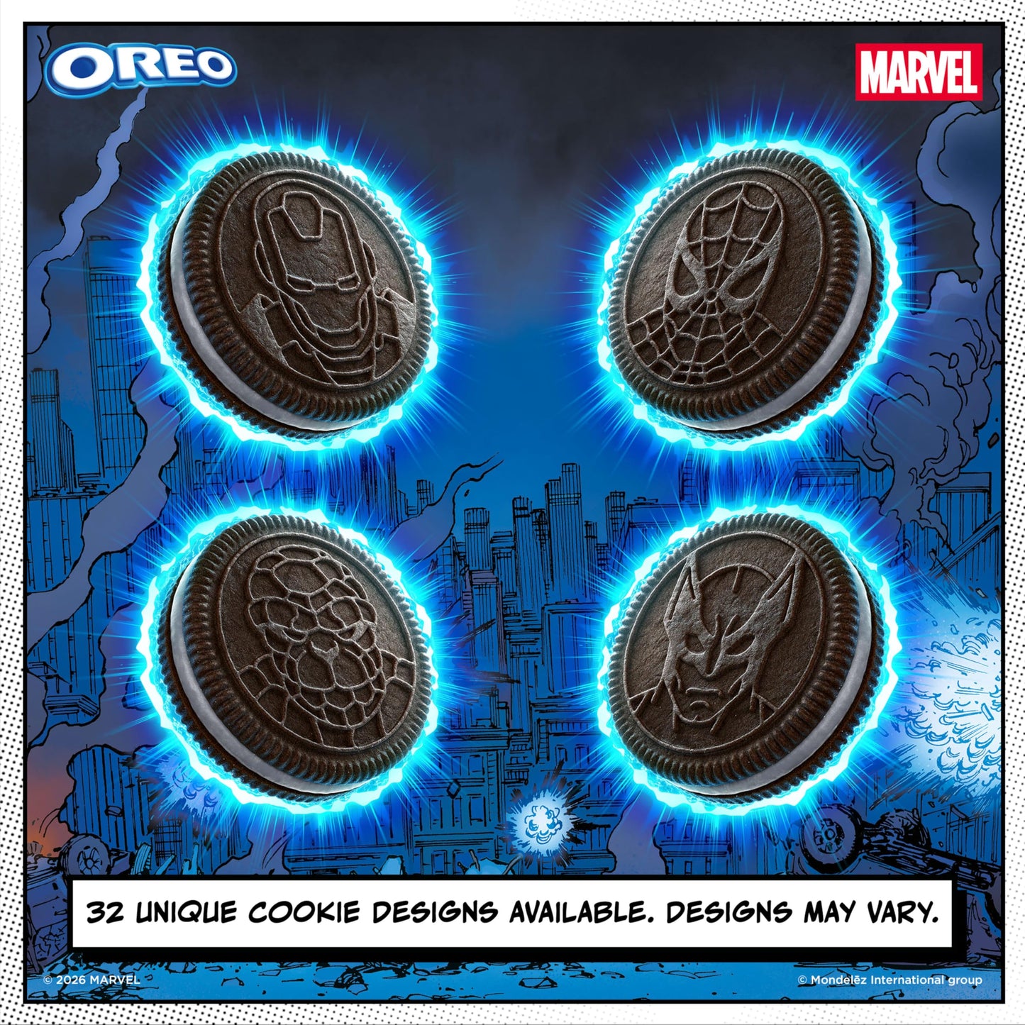 MARVEL OREO Stuf of Legends Chocolate Sandwich Cookies, Special Edition, 10.68 oz