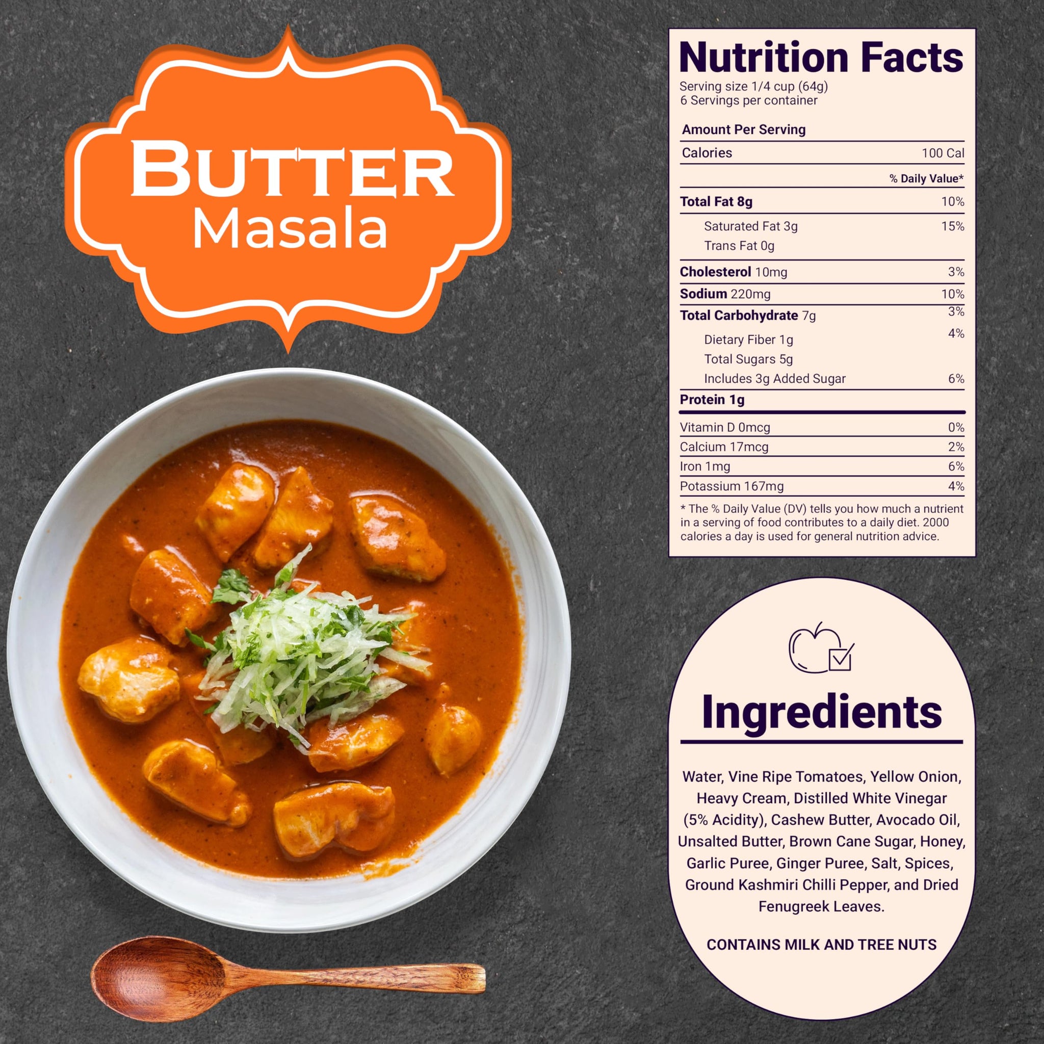 Twist Foods Butter Masala Sauce | Mild, Creamy Indian Simmer Sauce | Authentic Restaurant-Style Butter Masala | Gluten-Free, No Preservatives or