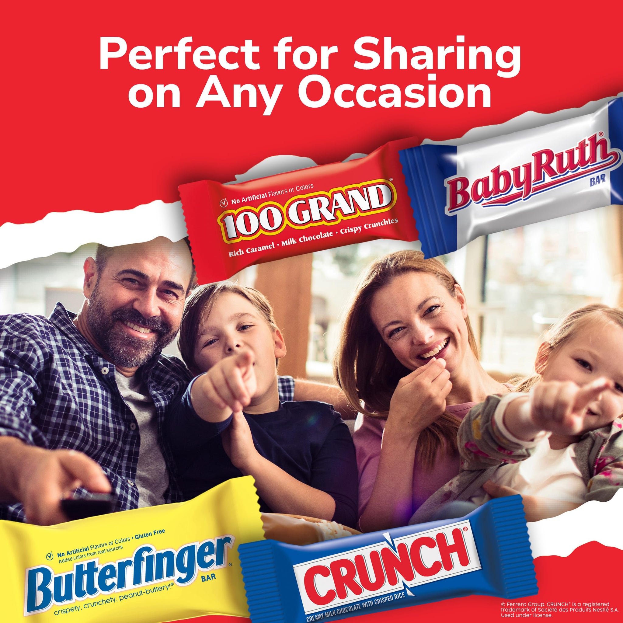 Assorted Butterfinger, Crunch, and Baby Ruth Mini Chocolates, 135 count Party Pack, 55.3 oz