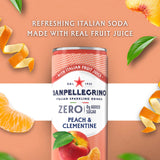 Sanpellegrino Italian Sparkling Drink, Peach Clementine, 6 Cans, 11.15 Fl Oz Can
